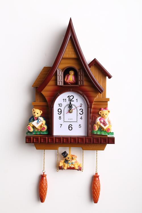 亚马逊最热销售装饰农舍超大壁钟现代设计石英挂钟房子形状挂钟